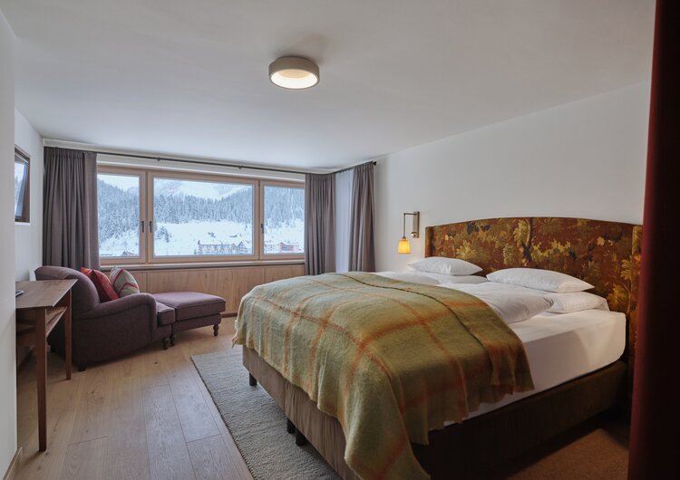 Doppelzimmer im Winter in Lech