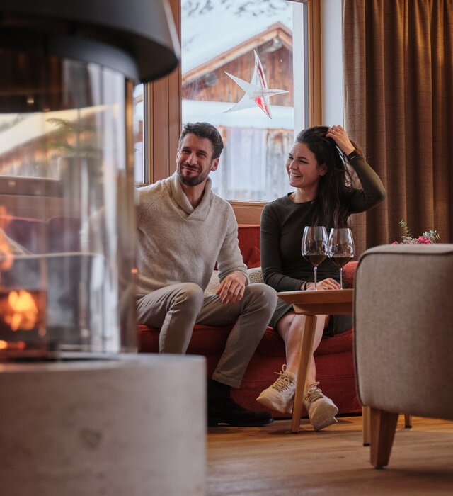 couple at the Hotel Schranz in Lech