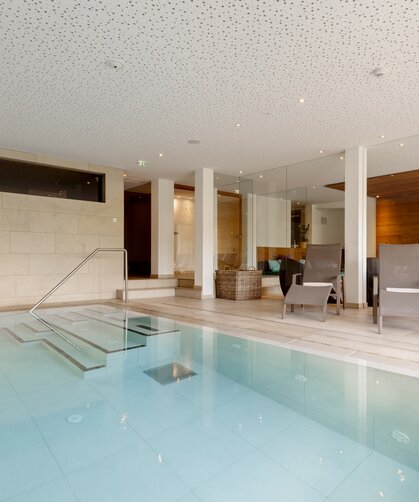 indoor pool at the hotel in Lech