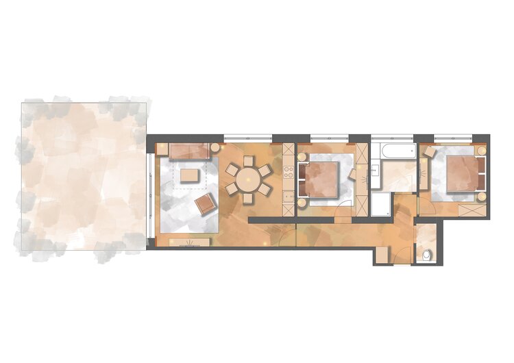 First floor apartment layout Schranz