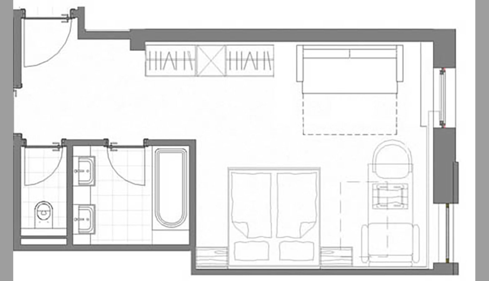 Doppelzimmer Skizze in Lech