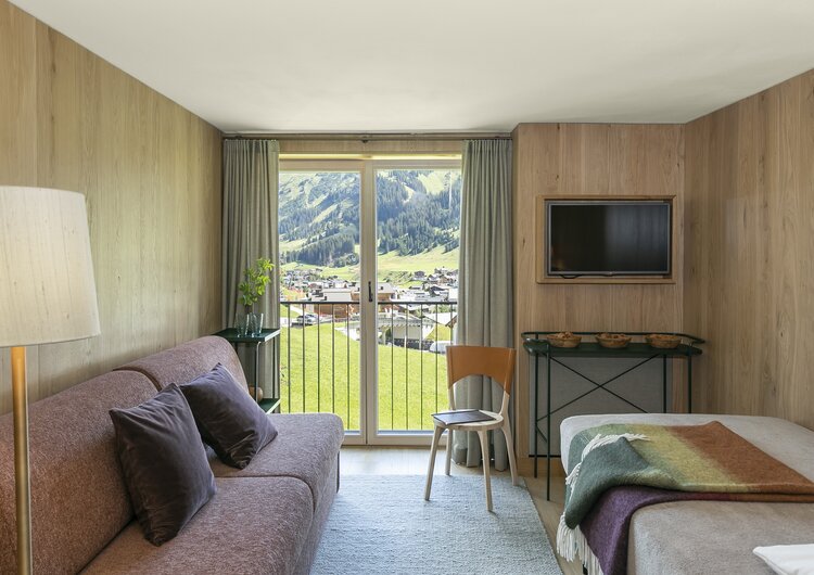 single room with mountain view