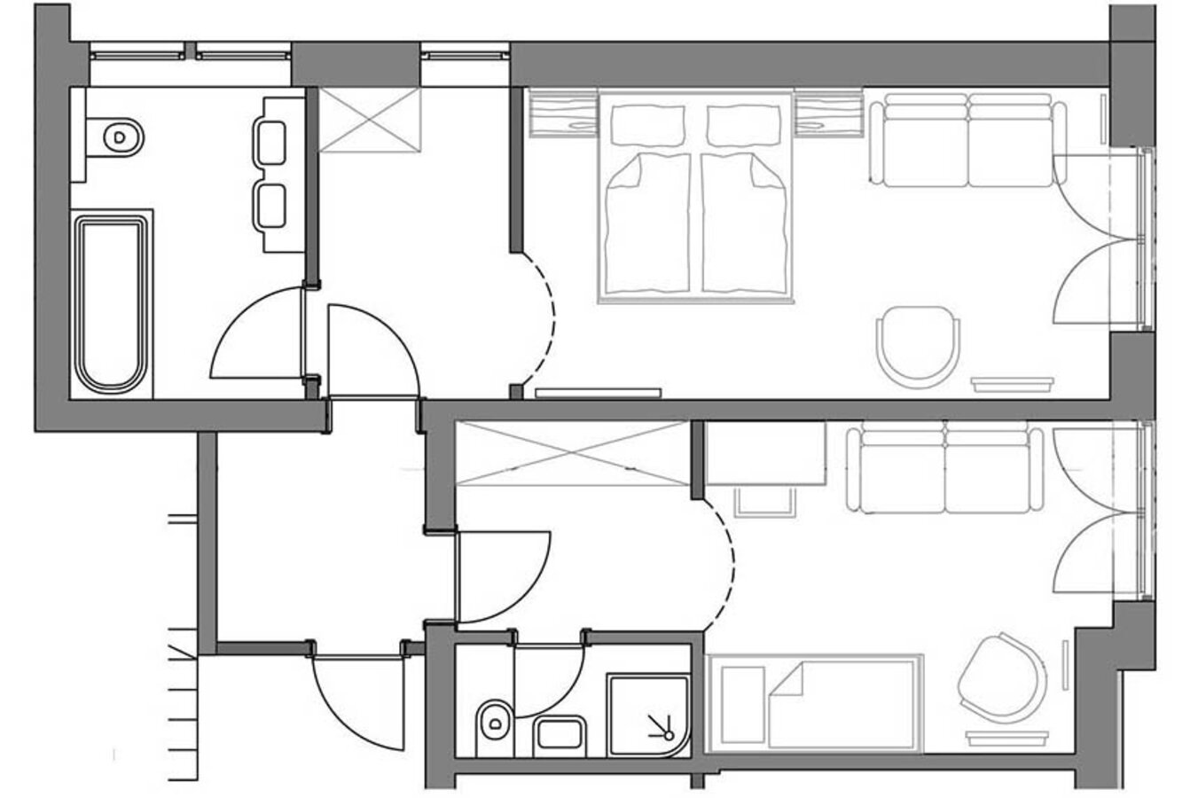 Skizze Familienzimmer