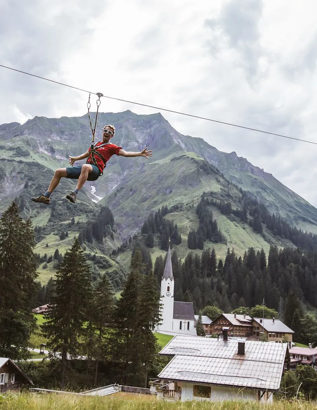 Flying Fox Vorarlberg | © TVB Warth Schröcken