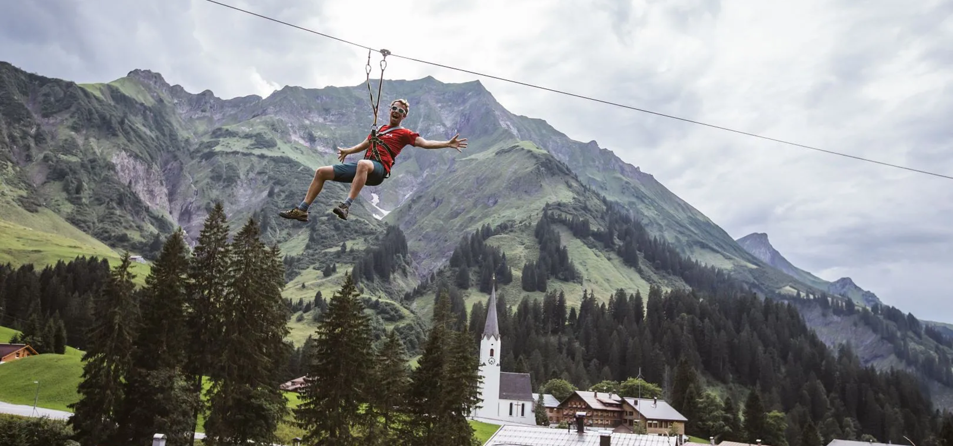 Flying Fox Vorarlberg | © TVB Warth Schröcken